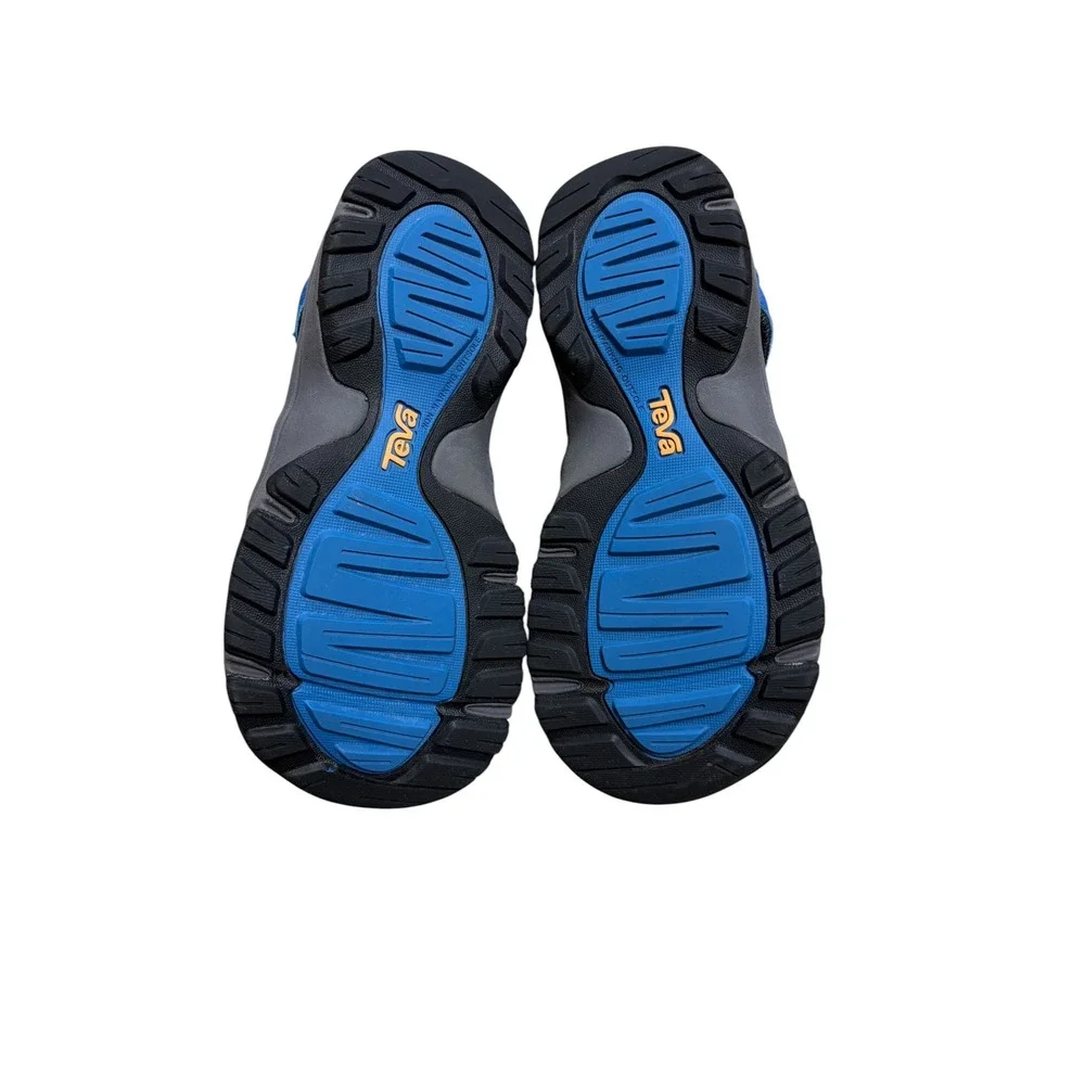 Teva Kids Manatee Blue Black Sport Sandals Bungee Closure Size 12